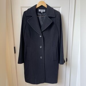 Anne Klein wool blend black coat